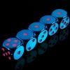 16mm Blue Metal Dice Set - 6 Sided Electroplated Iron Dices with Case, Elegant Metal Dice for Tabletop RPG, Strategy Games, Poker & Geek Gifts (5-Piece Set) view 1