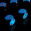 16mm Blue Metal Dice Set - 6 Sided Electroplated Iron Dices with Case, Elegant Metal Dice for Tabletop RPG, Strategy Games, Poker & Geek Gifts (5-Piece Set) view 3