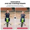 12V Electric Kids Motorcycle, Ride on Motorcycle with Twist Grip Throttle, Treaded Tires, Training Wheels, Music, 3.1mph Top Speed, Ages 3-6 Years Old, Green view 3