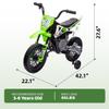 12V Electric Kids Motorcycle, Ride on Motorcycle with Twist Grip Throttle, Treaded Tires, Training Wheels, Music, 3.1mph Top Speed, Ages 3-6 Years Old, Green view 4