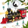 AuroTops Christmas Train Sets for Around The Tree,Kids Train Set Steam Trains for Boys Girls,Sounds & Lights, for Kids 4 5 6 7 8 + Years Party Favors Party Decorations view 4