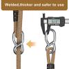 SELEWARE Heavy-Duty 17" Metal Frame Swing Seat with Adjustable Rope & Quick Connect, Replacement Swing Set Accessories for Kids and Adults, Indoor/Outdoor Backyard Playground Tree Swing, Black view 4