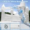 White Bounce House-Commercial Inflatable Indoor Outdoor Bouncy Castle for Adults Bid Kids,100% PVC Large Bounce House Whit Blower for Birthday Wedding Party13.5x11.5x10FT view 3