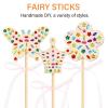BESPORTBLE Year Old Girl Toys DIY Fairy Wands Kit Wooden Fairy Sticks for Boys and Girls Star Crown Flower Butterfly Shape view 2