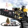 AuroTops Christmas Train Set,Kids Train Set for Under The Trees, Toys for Boys Girls with Steam Locomotive,Coal Carriage,Fuel Tank,Sounds & Lights for 3 4 5 6 7 8+Years Old view 1