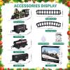 AuroTops Christmas Train Set,Kids Train Set for Under The Trees, Toys for Boys Girls with Steam Locomotive,Coal Carriage,Fuel Tank,Sounds & Lights for 3 4 5 6 7 8+Years Old view 2