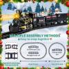 AuroTops Christmas Train Set,Kids Train Set for Under The Trees, Toys for Boys Girls with Steam Locomotive,Coal Carriage,Fuel Tank,Sounds & Lights for 3 4 5 6 7 8+Years Old view 3