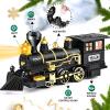 AuroTops Christmas Train Set,Kids Train Set for Under The Trees, Toys for Boys Girls with Steam Locomotive,Coal Carriage,Fuel Tank,Sounds & Lights for 3 4 5 6 7 8+Years Old view 4