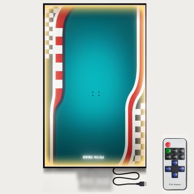31.5x19.7-inch LED Display Wallboard Compatible with Le.go Merce.des-AMG F1 W14 E 42171 | Wireless Remote Control | Home & Office Dcor | No Car Included