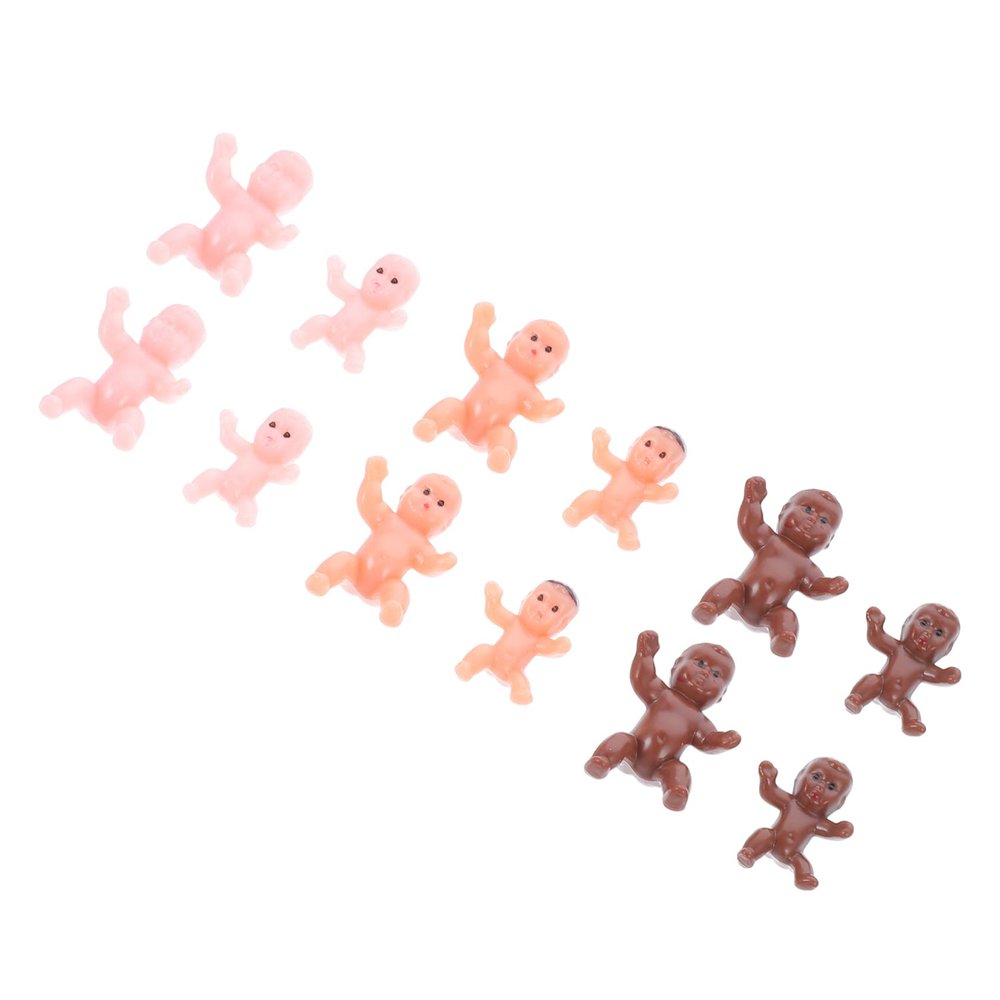 COOLHIYA 60Pcs Mini Plastic Boy Girl for Shower Games Cake Decoration My Water Broke Party Keepsake Fun Mini Figurines for Celebrations and Special Occasions