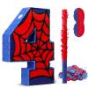 16 Inch Number 4 Spider Pinata for 4th Birthday Party Decorations Spider Party Favors, Spider Pinata with Stick Blindfold Confetti for 4th Birthday Party Supplies, Fiesta, Anniversary Celebration view 1