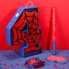 16 Inch Number 4 Spider Pinata for 4th Birthday Party Decorations Spider Party Favors, Spider Pinata with Stick Blindfold Confetti for 4th Birthday Party Supplies, Fiesta, Anniversary Celebration view 4
