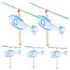 Beaupretty 5Pcs Rubberband Powered Helicopter Creative Glider Airplane for Educational Flying and Lightweight for Outdoor Fun for Boys view 1