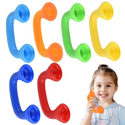 6-Pack Whisper Phones for Reading, Speech Therapy Toys to Improve Reading Fluency and Phonemic Awareness, Dyslexia Tools for Kids, Hear Myself Sound Phone and Autism Learning Materials, AAC Device