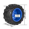 RCHuiWow RC Wheels and Tires Truck Tires for 1/18 Typhon Granite,RC Buggy Wheel & Rubber Tire Plastic Rims for 1/18 RC Scale Car,4pcs,Navy Blue view 3