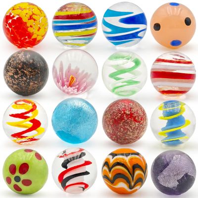 Large Marbles 1 inch Colored Big Marble Handmade Boy Girl Gift Collection and Home Decor 16pcs