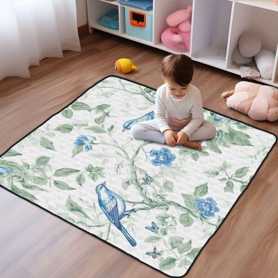 KJIZMO Spring Birds Baby Play Mat Baby Gyms Blanket Waterproof Sandproof 3-Layers Mat for Summer Beach, Park, Camping