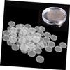 DIYEAH 100Pcs Transparent Plastic Coin Holder Capsules Easy for Storing Coins Beads Trinkets Portable Storage Box for Collectors view 2