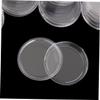 DIYEAH 100Pcs Transparent Plastic Coin Holder Capsules Easy for Storing Coins Beads Trinkets Portable Storage Box for Collectors view 4