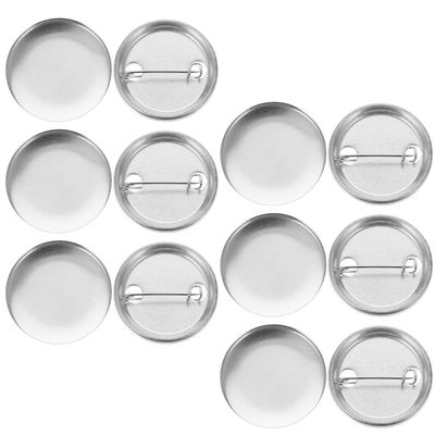 KAILIKETIY 100Sets DIY Button Badge Supplies Craft Parts for Custom Badges Durable Blank Pin Emblems for Shirts Hats and Jackets