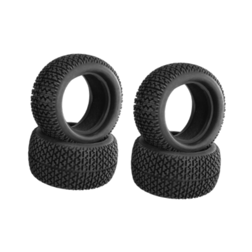 4Pcs Rubber Tires Tyre,Remote Control Car Tyre for 1/16 1/12 Vehicle Grass Tire Set Wheel Tires Accessory
