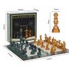 18.7-inch Travel Chess Set, Chinese Chess Set with Folding Chess Board, 32 Figurines, Business Gift view 2