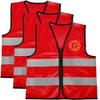 3 Pcs Kids Firefighter Vest Costume Fireman Dress Up Clothing Fire Chef Vest with Reflective Strips for Boys Girls Birthday Halloween Party Favors view 1