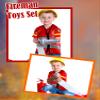 3 Pcs Kids Firefighter Vest Costume Fireman Dress Up Clothing Fire Chef Vest with Reflective Strips for Boys Girls Birthday Halloween Party Favors view 3