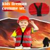 3 Pcs Kids Firefighter Vest Costume Fireman Dress Up Clothing Fire Chef Vest with Reflective Strips for Boys Girls Birthday Halloween Party Favors view 4