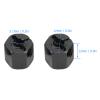 4PCS 12mm Hex Adapter, Aluminum Alloy 12mm Wheel Hex Hub Drive Adapters for Axial SCX10 90046 (Black) view 3