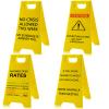 4Pcs Funny Office Desk Decor Caution Overstimulated Desk Warning Sign Accessories Cubicle Decorations Work Gag Gifts for Birthday Christmas White Elephant Women Men Coworker Employee Boss Manager view 1
