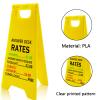 4Pcs Funny Office Desk Decor Caution Overstimulated Desk Warning Sign Accessories Cubicle Decorations Work Gag Gifts for Birthday Christmas White Elephant Women Men Coworker Employee Boss Manager view 3