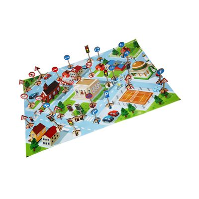 CORHAD 1Set Creative Wooden Traffic Sign for Cognitive Roadblock Play Model Fun Early Education for Parent Interaction and Imaginative Play