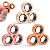 Cevioce 9 PCS Magnetic Ring Fidget Toys Set,ADHD Anxiety Magnetic Finger Spinner Pack for Adults and Teens,Kids Coolest Magnet Stress Relief Toy for 8+ Year Old Boys Girls Present view 1