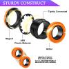 Cevioce 9 PCS Magnetic Ring Fidget Toys Set,ADHD Anxiety Magnetic Finger Spinner Pack for Adults and Teens,Kids Coolest Magnet Stress Relief Toy for 8+ Year Old Boys Girls Present view 2