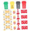 FRCOLOR 1Set Miniature Traffic Educational Roadblock for Including Cones Barricades and Traffic Signs Learning Plaything for Imaginative Outdoor Games view 1