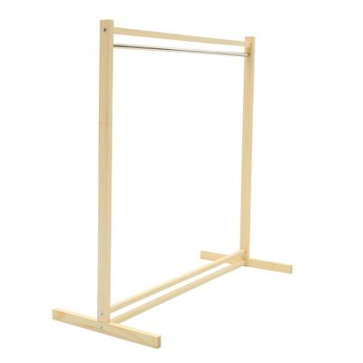 Abaodam 1Set Doll Clothes Organizer Wooden Hanging Rack for Doll Clothing Storage Coat Rack Practical Design for Clean and Tidy Wardrobe House Furniture Accessory