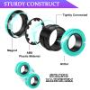 Cevioce 9 PCS Magnetic Ring Fidget Toys Set,ADHD Anxiety Magnetic Finger Spinner Pack for Adults and Teens,Kids Coolest Magnet Stress Relief Toy for 8+ Year Old Boys Girls Present view 2
