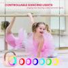 Small Bluetooth-Compatible Karaoke Loudspeaker for Kids with 2 Microphones LED Light for Travel Birthday Party Portable Karaoke Machine with Microphones view 4