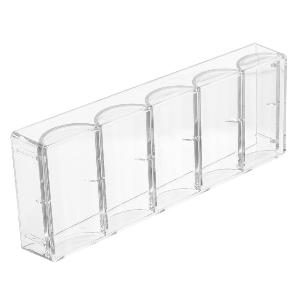 WEKAMOS Transparent Poker Chip Holder Large Capacity Compartment Tray for Easy Storage and Organization of Poker Chips Design Multi Function Poker Chip Case for Convenient