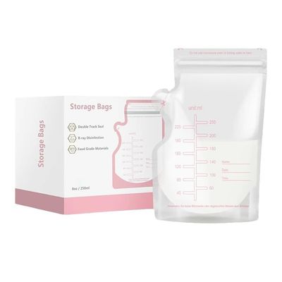100 Pack Breastmilk Storage Bags with Double Track Seal, Pre-Sterilized Food Grade Safe Breastmilk Storing Bags for Freezing & Heating, Leakproof Design for Baby Bottle Fedding