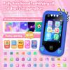 Kids Smart Toy Phone Blue 2.8" Touchscreen with Dual Cameras 17 Puzzle Games 13 Habit Tracking Alarms Christmas/Birthday Gift for 3-10 Year Old Boys Girls Travel Educational Toy view 2