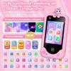 Kids Smart Toy Phone Pink 2.8" Touchscreen with Dual Cameras 17 Puzzle Games 13 Habit Tracking Alarms Christmas/Birthday Gift for 3-10 Year Old Boys Girls Travel Educational Toy view 2