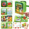 Meafeng Jungle Busy Book for Toddlers 1-3 - Montessori Quiet Activity & Learning Book with Jungle Animals, Educational Toy for 1 2 3 Year Old Boys Girls, Travel Toy for Airplane & Car Trips view 1