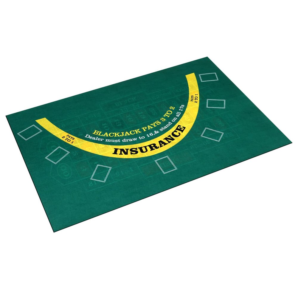 ZLHETWT Game Table Cover, Card Table Pad Double Side Poker Pad, Casino Texas Hold'em Layout, Anti Slip Mat, Soft Game Mat for Poker Cards Game Blackjack and Roulette for Family Games Casino (Style B)