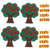 HOMOBABE 4Sets Felt Apples Tree for Counting Matching Game Educational Preschool Supply with Numbers for Puzzles for Math Skill Development and Creative Play view 1
