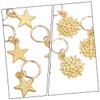 DEARMAMY 305Pcs Dreadlock Beads and Hair Accessories Set Gold Decorative Hairpins and Spring Rings for Women Includes Shell Charms and Snowflake Pendants view 4