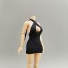 1/12 Scale Female Clothes, Strappy Bustless Short Dress for 6-inches Action Figure Body, 1/12 Female Doll Costume Tight-Fitting Skintight Strappy Hip Skirt Dress (Black) view 1