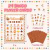 QUDNCR Fall Bingo Game, Autumn Thanksgiving Party Bingo Cards for Adults, Fall Harvest Party Decorations Supplies, Autumn Themed Birthday Favors for 24 Players, 09 view 2