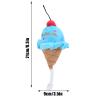 2PCS Ice Cream Dog Squeaky Toy, Soft Stuffed Plush Squeaky Dog Toys Pet Chewing Interactive for Puppies (Ice Cream Blue) view 2